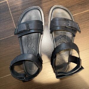CLOSED - Black Strappy Sandals with Buckle